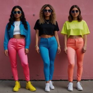 28 Best Retro Outfits Ideas For Women In 2025 Styling Outfits The 80s Neon Leggings 300x300