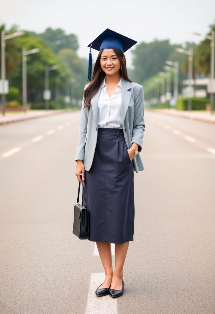 Business Casual Outfit with a Light Blazer