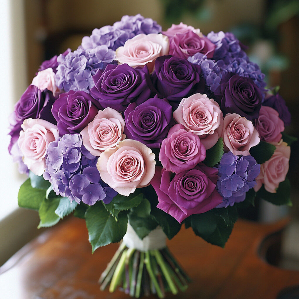 Enchanting Beauty Lavender and Purple Roses