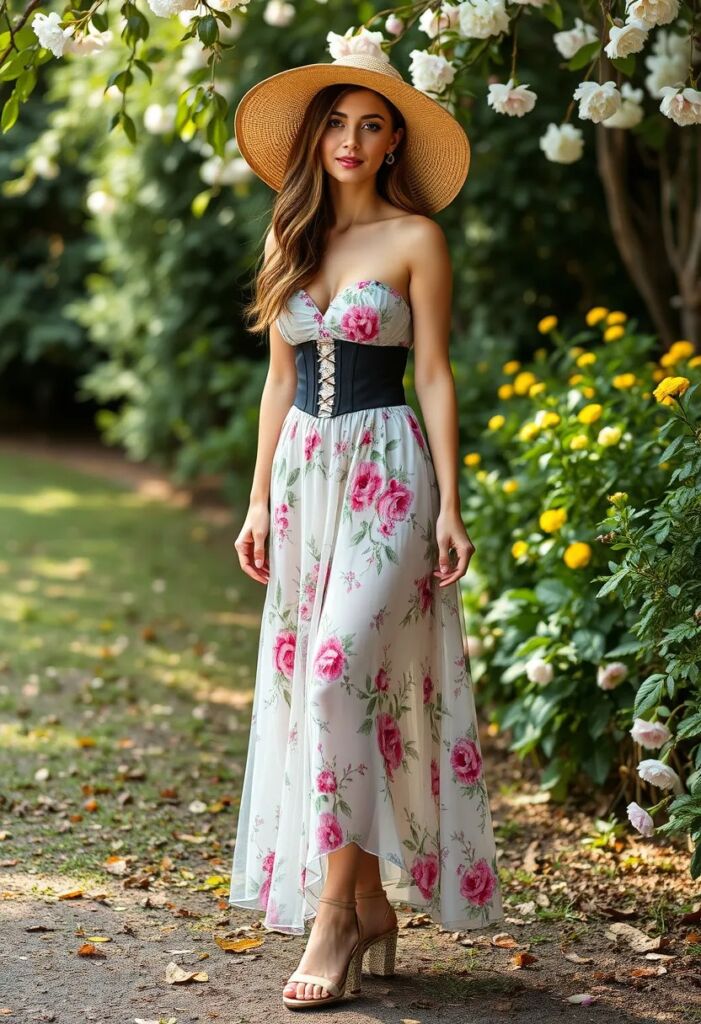 Floral Corset Dress for Spring