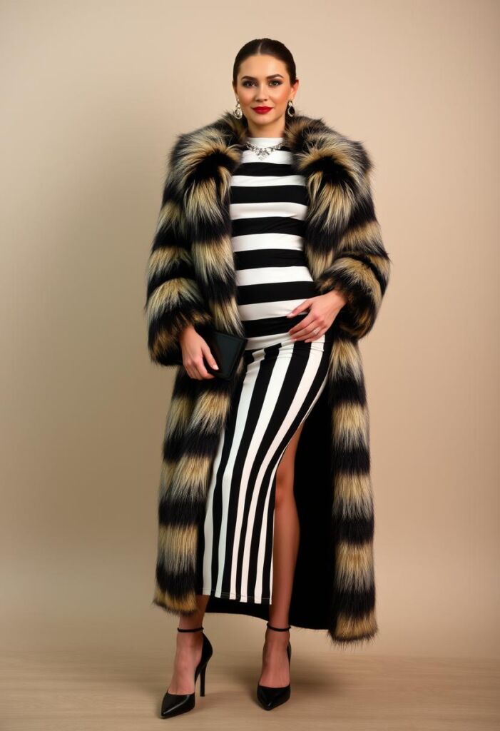 Stripes with a Fur Coat