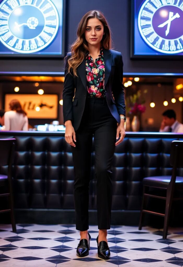 Bold Print Shirt with Tailored Suit