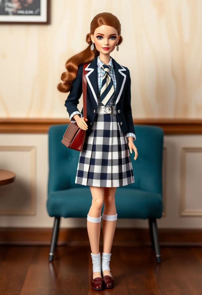 Preppy Plaid Skirt Set Schoolgirl Chic