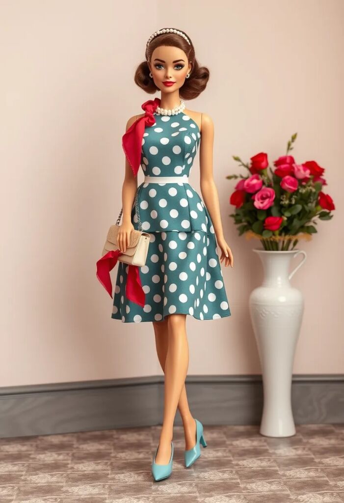 Retro Polka Dot Dress Vintage Vibes