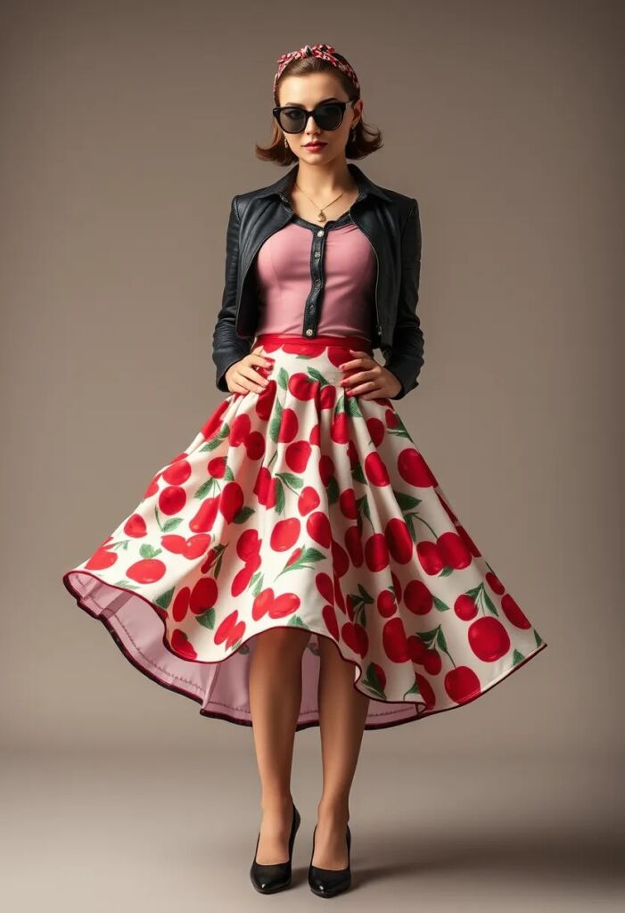 Swirling Circle Skirts Feminine Flair