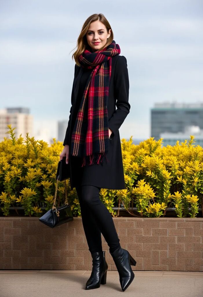Monochrome & Plaid Scarf