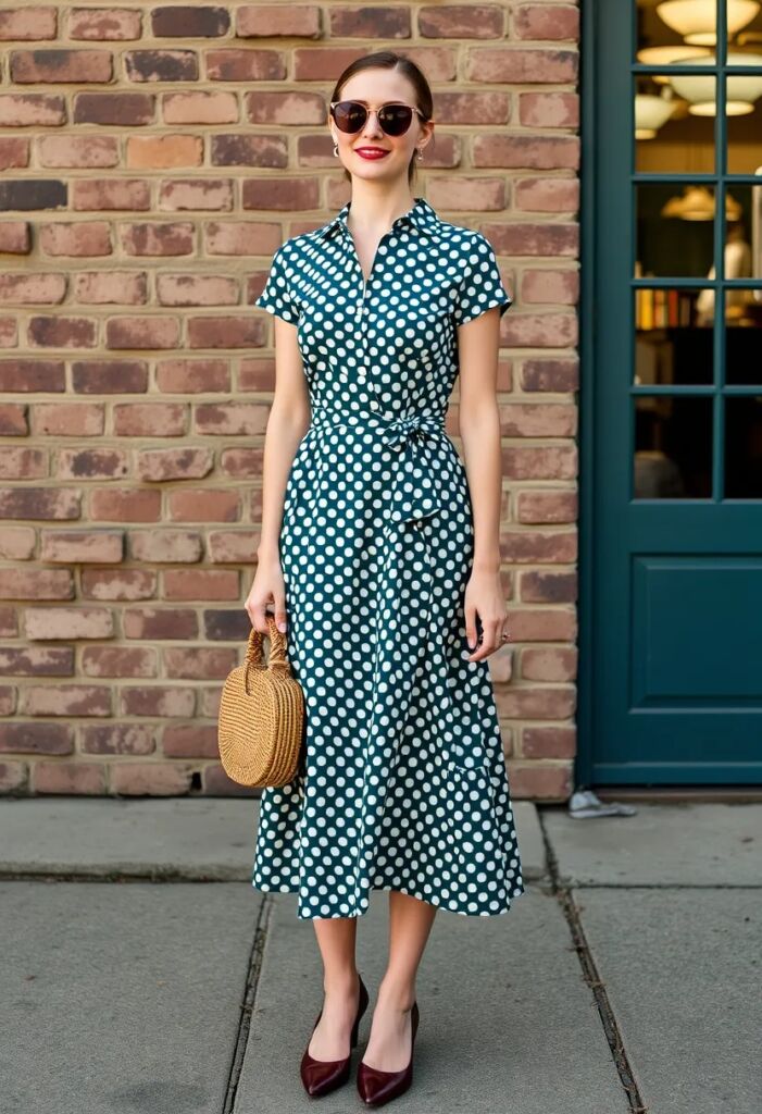 Polka Dot Midi Playfulness