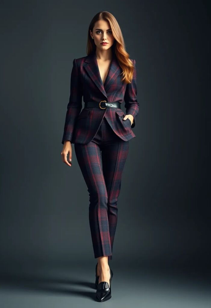The CEO-Ready Plaid Blazer & Slacks