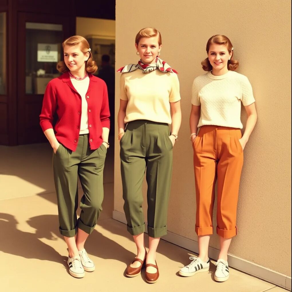 The Casual 1950s Pedal Pusher & Sweater Set