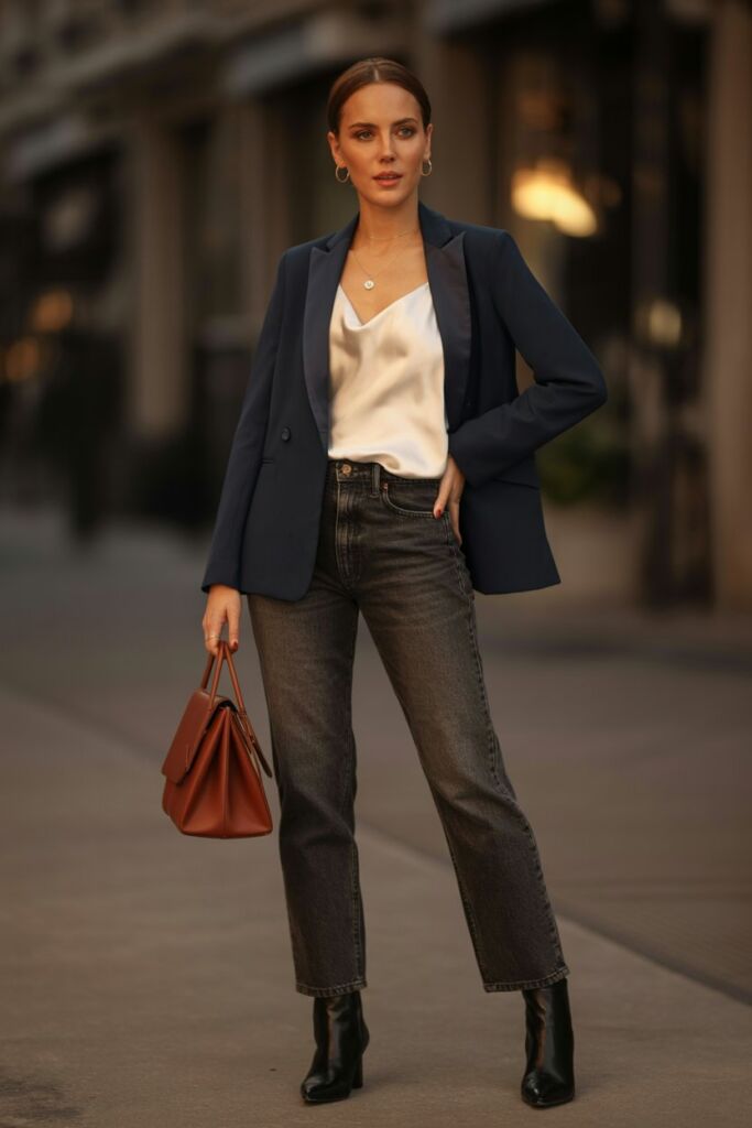 The Classic Blazer and Jeans Combo