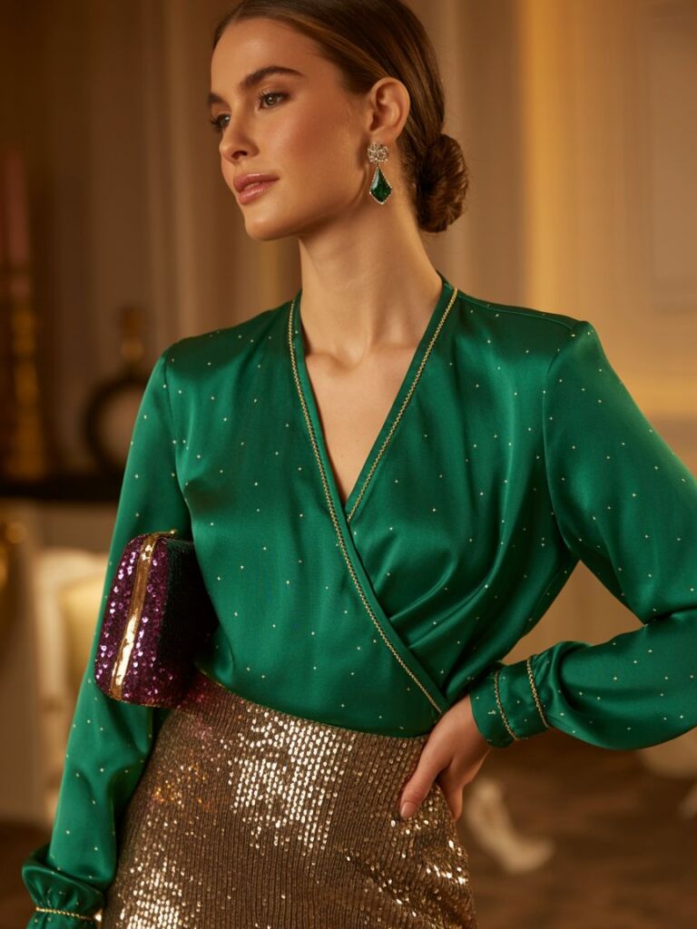 Holiday Party Blouse Glam
