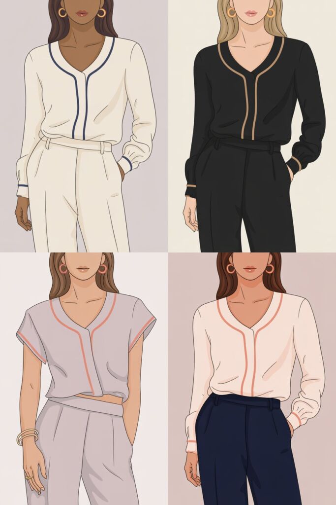contrast-piping-simple-blouse-design