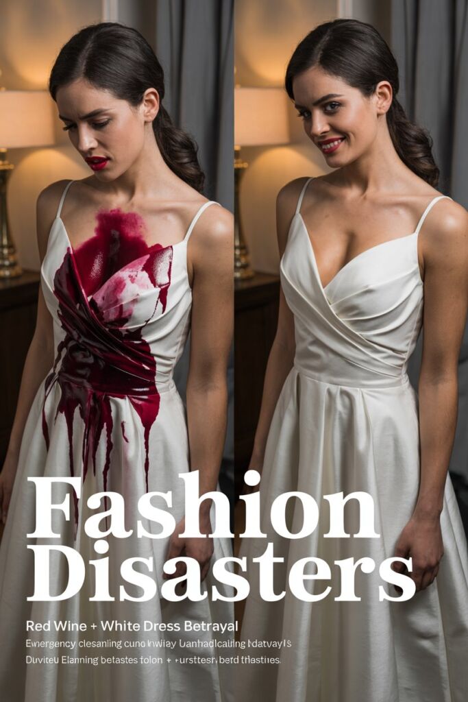 Stained Formal Wear (The Red Wine + White Dress Betrayal)