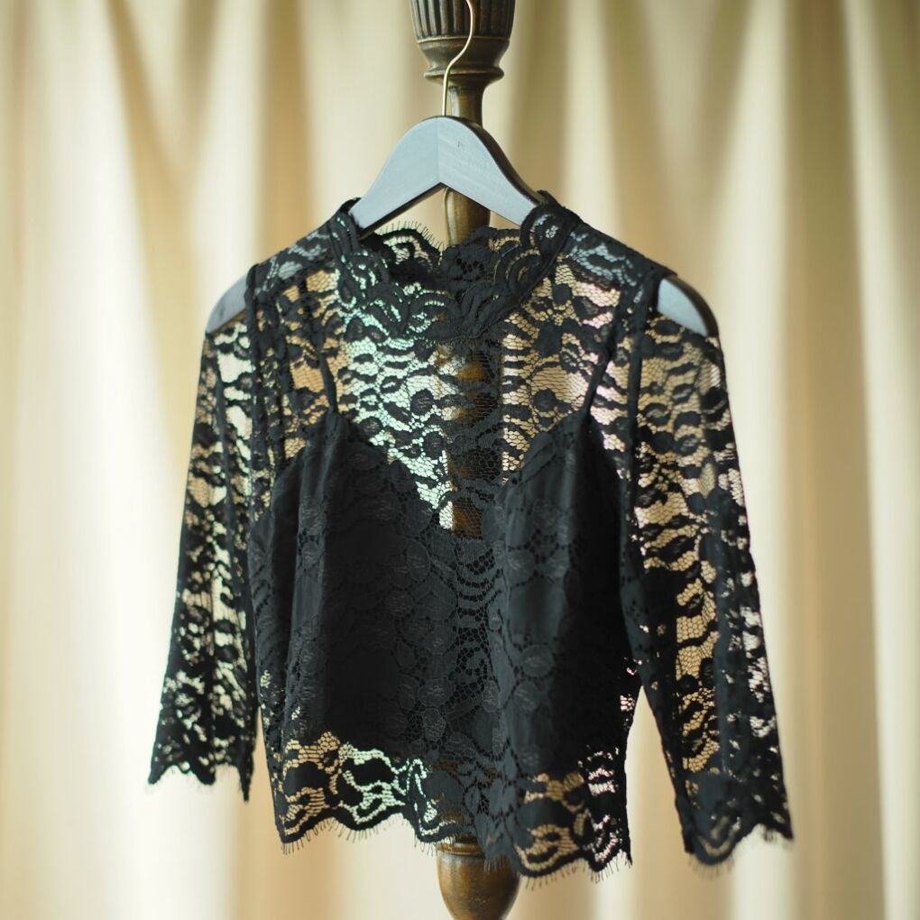 Styling a Black Lace Blouse