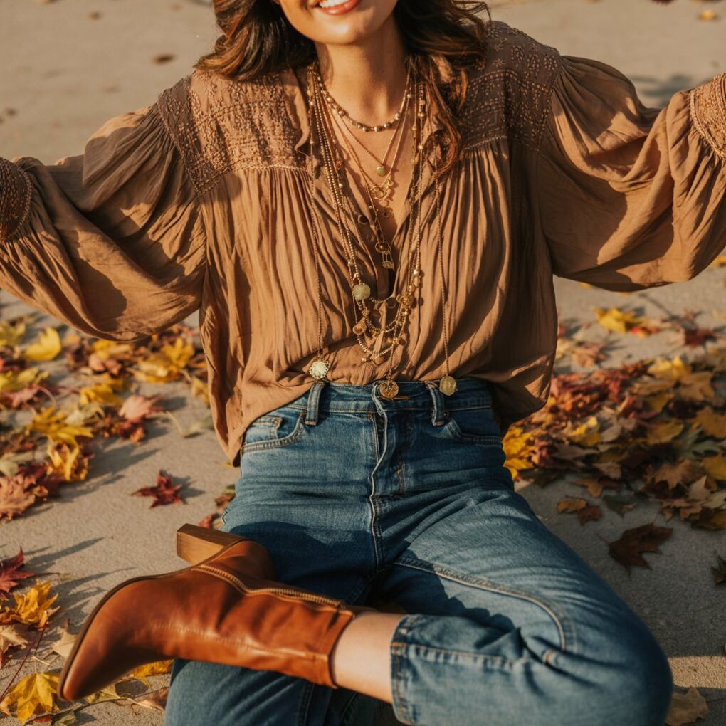 Styling a Brown Blouse
