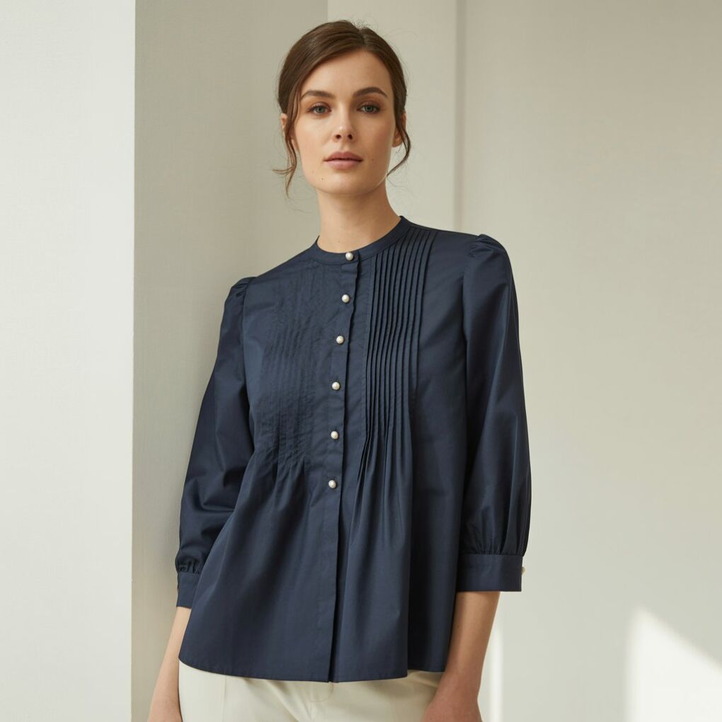 Styling a Navy Blue Blouse