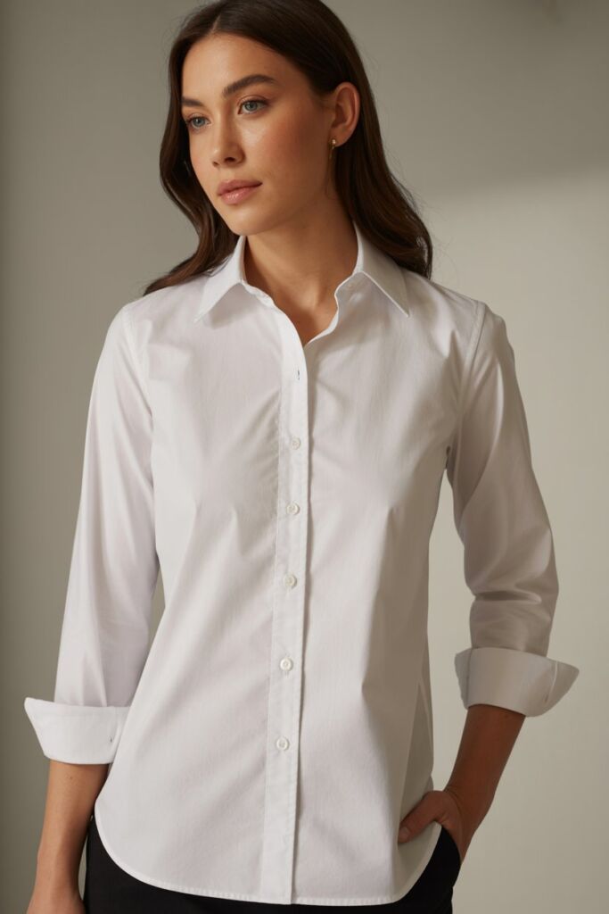 The Classic White Button-Down Blouse