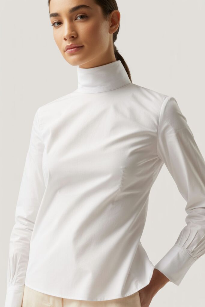 Turtleneck or Mock-Neck Blouse