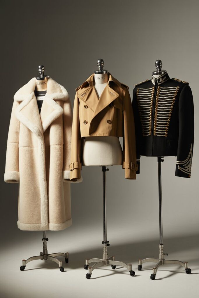 Statement Outerwear Shearling, Cropped Trenches & Marching Band Jackets